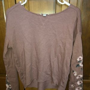 American Eagle Long Sleeve Light Pink Top (S)